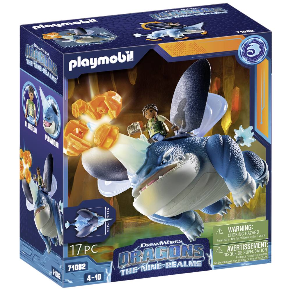 Playmobil® Constructie-speelset Dragons: The Nine Realms Plowhorn & D'Angelo (71082) (17 stuks)