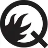 Schwarzer stilisierter Vogelkopf innerhalb eines Kreises mit diagonalem Lupe-Griff, ähnlich einem Such-Symbol oder Logo.