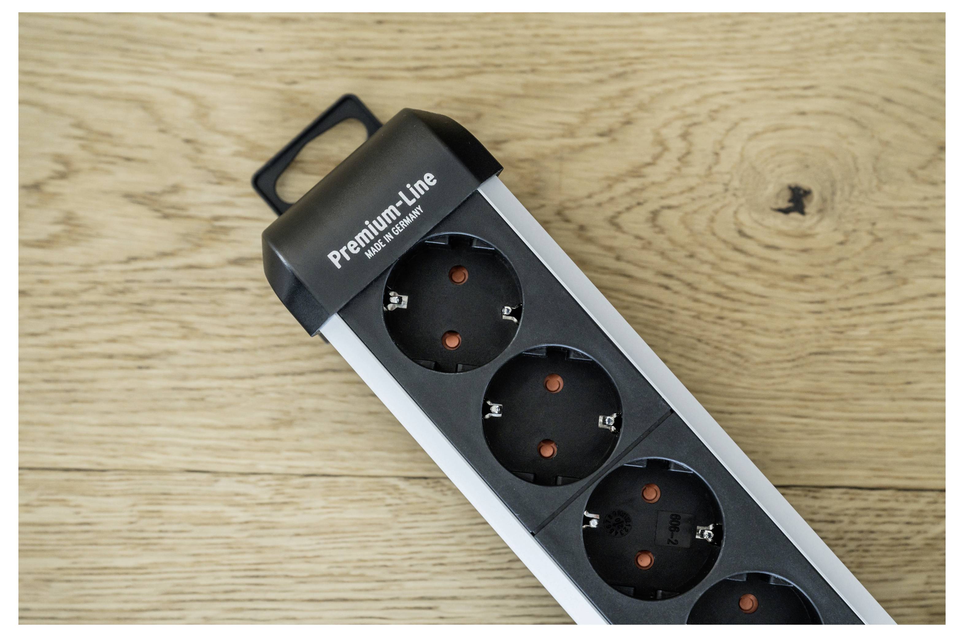 Brennenstuhl 1391010400 Überspannungsschutz-Steckdosenleiste Aluminium (eloxiert), Schwarz Schutzkontakt 1 St.-7