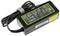 'Green Cell' Netzteil-Ladegerät mit Kabel, CE- und RoHS-Symbolen und zwei Warnhinweisen.