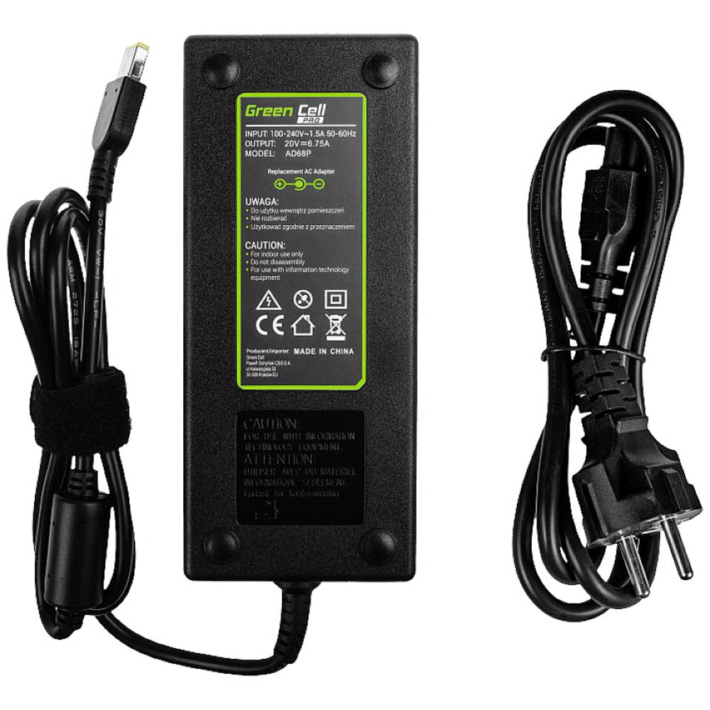 Green Cell AD68P Laptop netvoeding 135 W 20 V 6.75 A
