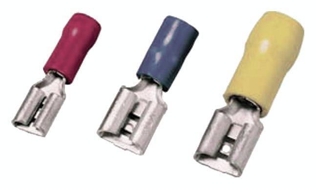 Intercable 181355 Flachsteckhülse Steckbreite: 2.80 mm Steckdicke: 0.80 mm Teilisoliert Gelb 1 St.