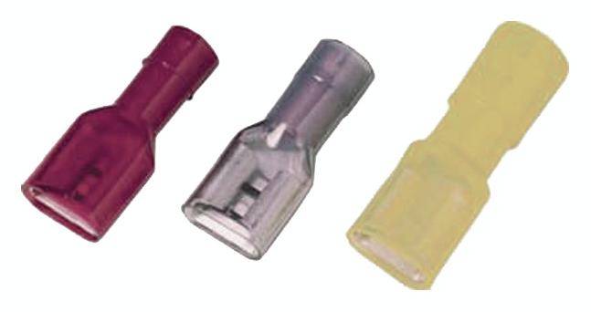 Intercable 180827 Flachsteckhülse Steckbreite: 2.80 mm Steckdicke: 0.80 mm Vollisoliert Rot 1 St.