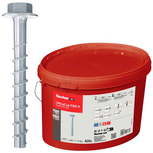 Fischer 563922 UltraCut FBS II 6x40/5 US Eimer (620) Betonschraube 6 mm 40 mm Stahl galvanisch verzinkt 620 St.