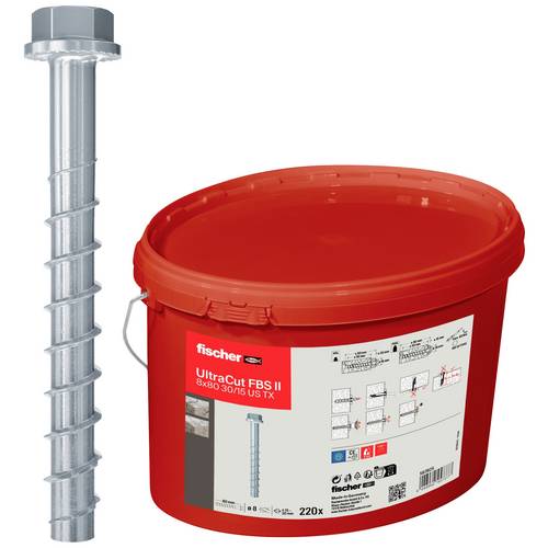 Fischer 563925 UltraCut FBS II 8x80 30/15 US Eimer(220) Betonschraube 8 mm 80 mm 220 St.