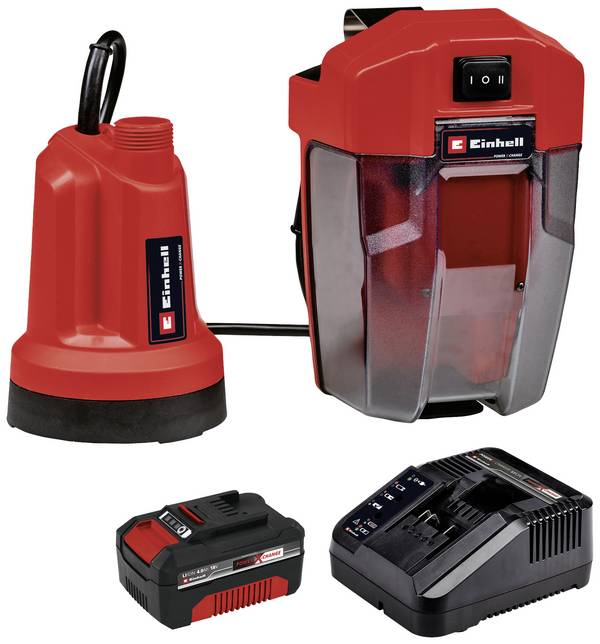Einhell Power X-Change GE-SP 18 LL Li (1x4,0Ah) Klarwasser-Tauchpumpe  4500 l/h 8 m