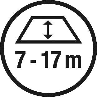 'Symbol zeigt Höhenangabe von 7 bis 17 Metern.'