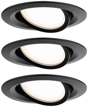 Paulmann 93080 Set Nova Plus LED-Einbauleuchte   LED LED fest eingebaut 18 W Schwarz
