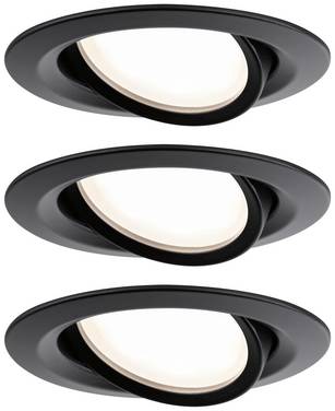 Paulmann 93080 Set Nova Plus LED-Einbauleuchte   LED LED fest eingebaut 18 W Schwarz