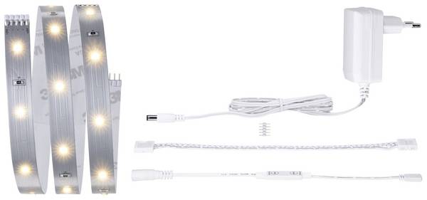 Paulmann Comfort Set Regal 1m 78895 LED-Streifen-Basisset mit Stecker 24 V 1 m Warmweiß 1 Set