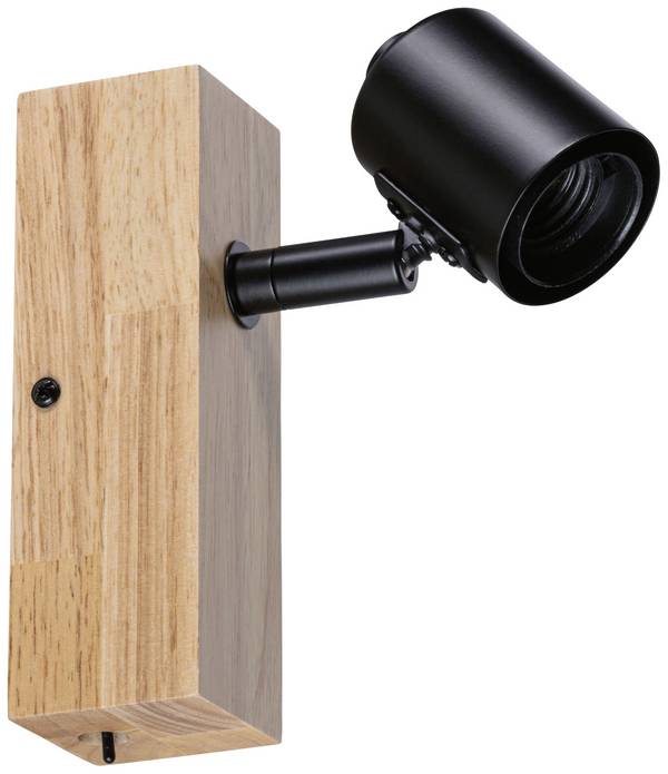Paulmann Arvid 66770 Wandstrahler  E27   Schwarz, Holz (hell)