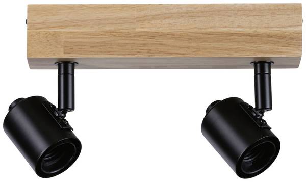 Paulmann Arvid 66771 Wandstrahler  E27   Schwarz, Holz (hell)