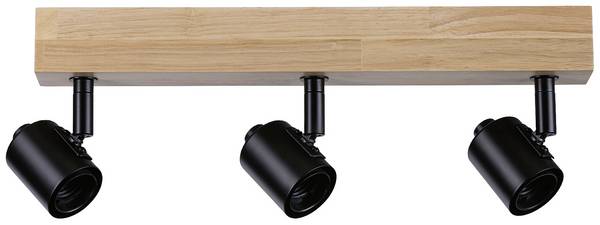 Paulmann Arvid 66772 Wandstrahler  E27   Schwarz, Holz (hell)