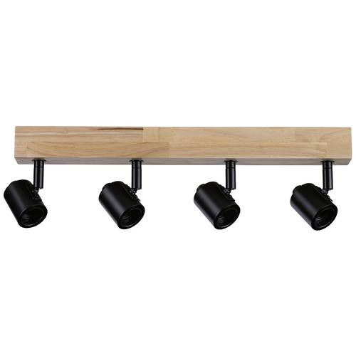 Thumbnail - Paulmann Arvid 66773 Wandstrahler E27 Schwarz, Holz (hell)