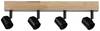 Paulmann Arvid 66773 Wandstrahler E27 Schwarz, Holz (hell)