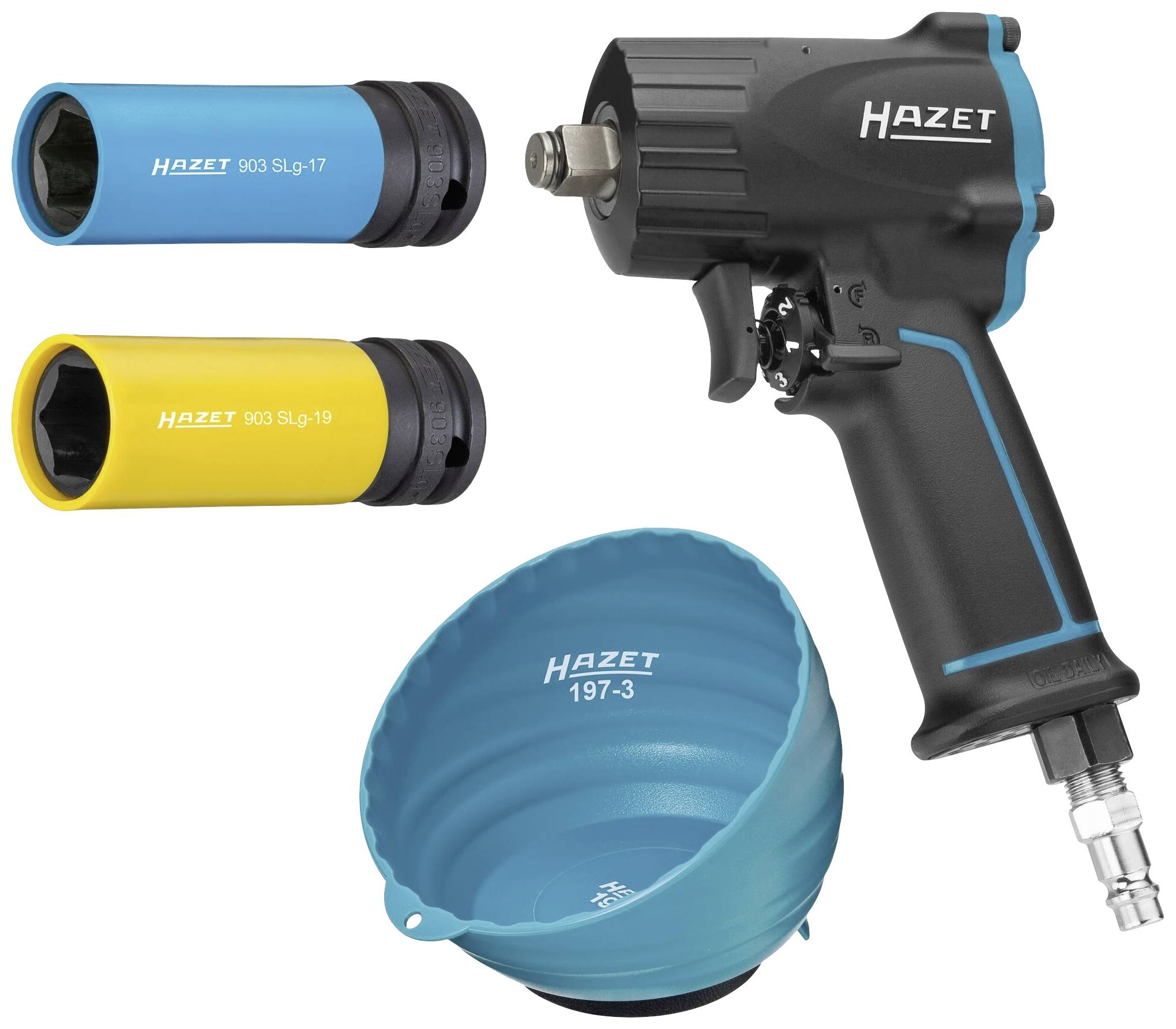 Hazet 9012M/4 9012M/4 Pneumatisk mutterdragare Vridmoment (max.): 678 Nm