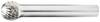 Hazet 9032-06KU Frässtift Kugel 9 mm Arbeits-Länge 19 mm Schaftdurchmesser 6 mm