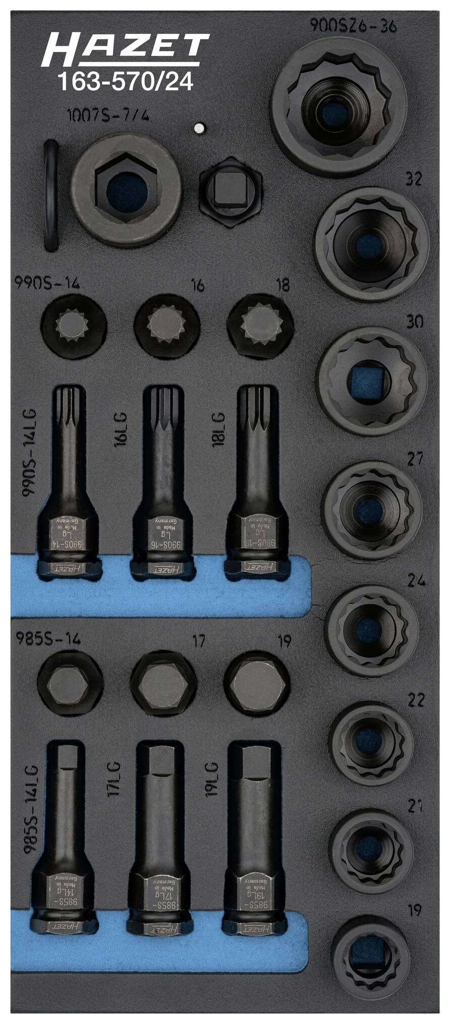 HAZET 163-570/24 163-570/24 Steckschlüsseleinsatz-Set 1/2\" (12.5 mm)