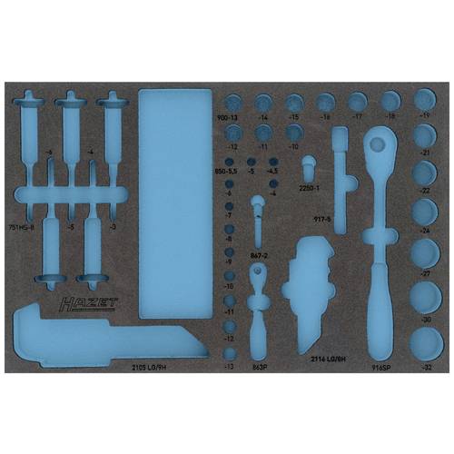 Thumbnail - Hazet 163-466L 163-466L Schaumstoffeinlage (L x B) 519 mm x 342 mm
