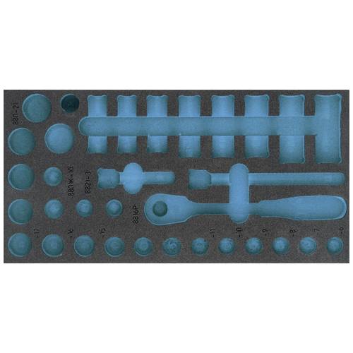 Thumbnail - Hazet 163-483L 163-483L Schaumstoffeinlage (L x B) 342 mm x 172 mm