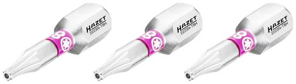 Hazet 2223N-T8H/3 2223N-T8H/3 Torx-Bit Antrieb: 1/4" (6.3 mm) Abtrieb: TX TB 8 25 mm