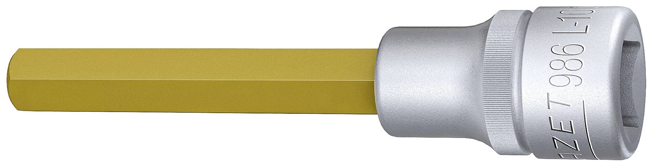 Steckschlüsseleinsatz 986L-10 1/2 Zoll Innen-6-kant SW 10mm L.100mm HAZET