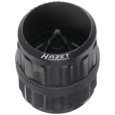 Schwarzer Rohrabschneider mit 'Hazet'-Logo für Kunststoffrohre, ideal für präzises Schneiden in Handwerksprojekten.