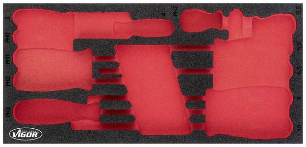 Vigor V4989-L V4989-L Schaumstoffeinlage  (L x B) 393 mm x 188 mm
