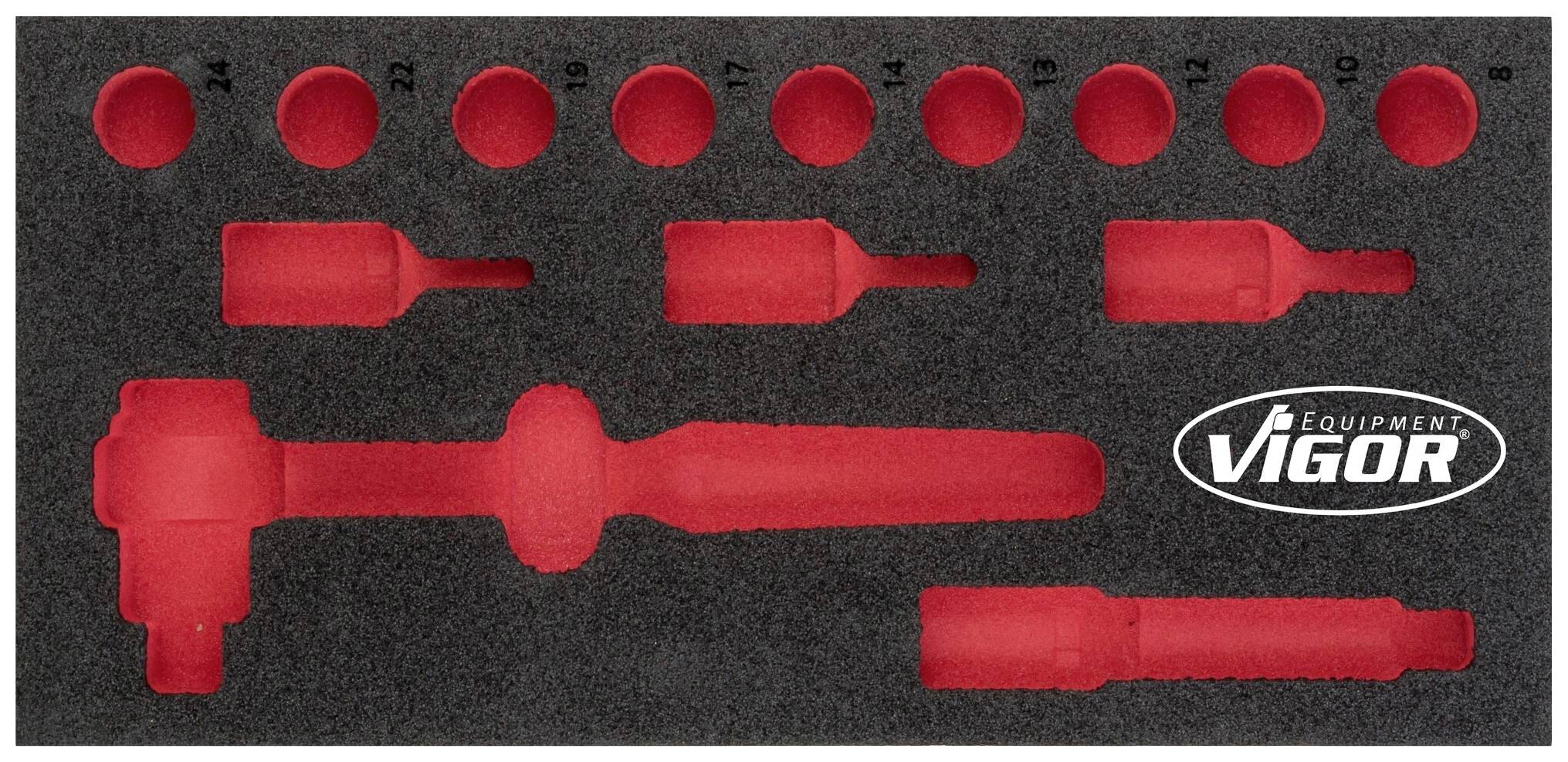 V5011-L - Teiler-Set - Schwarz - Rot - Schaum - Vigor V5011 - 188 mm - 393 mm