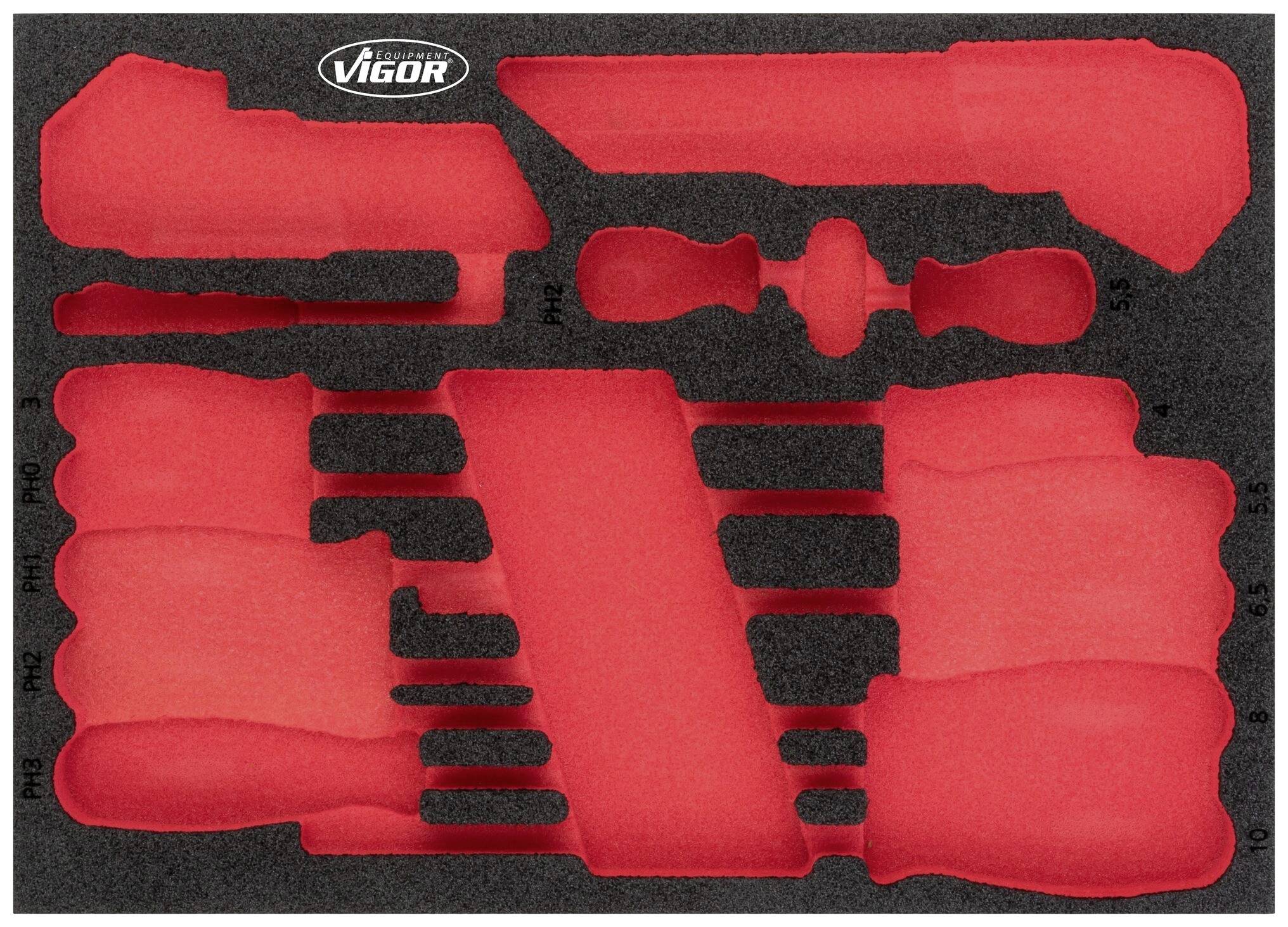 V5081-L - Teiler-Set - Schwarz - Schaum - 393 mm - 35 mm - 282 mm