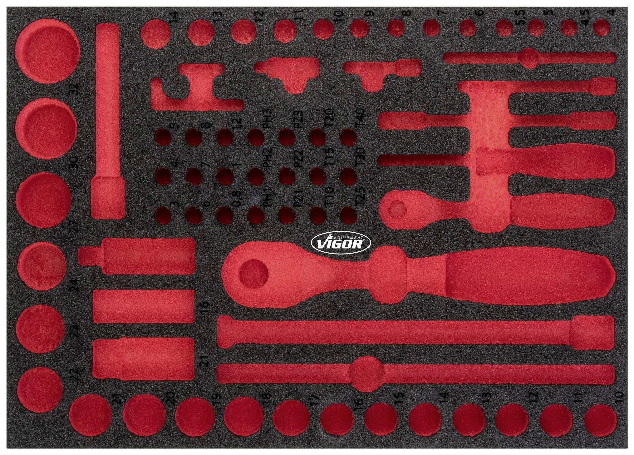 V5103-L - Teiler-Set - Schwarz - Rot - Schaum - 393 mm - 282 mm - 35 mm