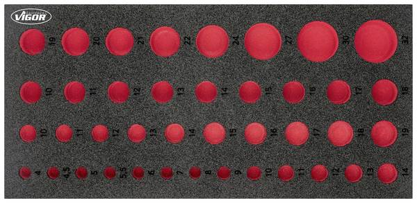 Vigor V7520-L V7520-L Schaumstoffeinlage  (L x B x H) 393 x 188 x 35 mm