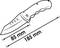 Klappmesser-Diagramm zeigt Klingenlänge '85 mm' und Gesamtlänge '185 mm'.
