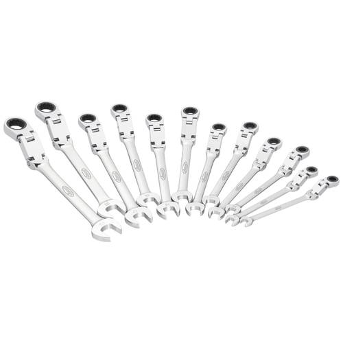 Vigor V6752/12 V6752/12 Gelenk-Ringratschenmaulschlüssel Schlüsselweite (Metrisch) 8 - 19 mm