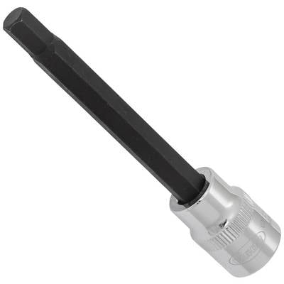 Sechskant-Bit mit silbernem Schaft und schwarzer Spitze, für Schraubarbeiten geeignet.