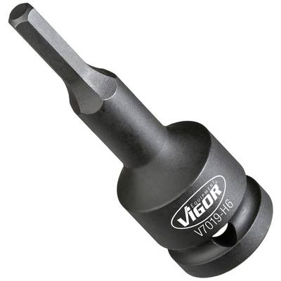 Ein Sechskant-Bitaufsatz mit der Aufschrift 'Vigor V7019-H6', verwendet für Schraubarbeiten in mechanischen Anwendungen.