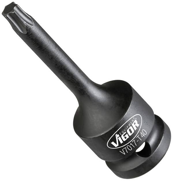 Vigor V7017-T40 V7017-T40 Innen-TORX Schlagschrauber-Steckschlüsseleinsatz   1/2" T 40   1/2" (12.5 mm)