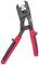 Zange mit rotem Griff und Federmechanismus, ideal zum Klemmen oder Schneiden von Drähten; Werkzeugmarke sichtbar.