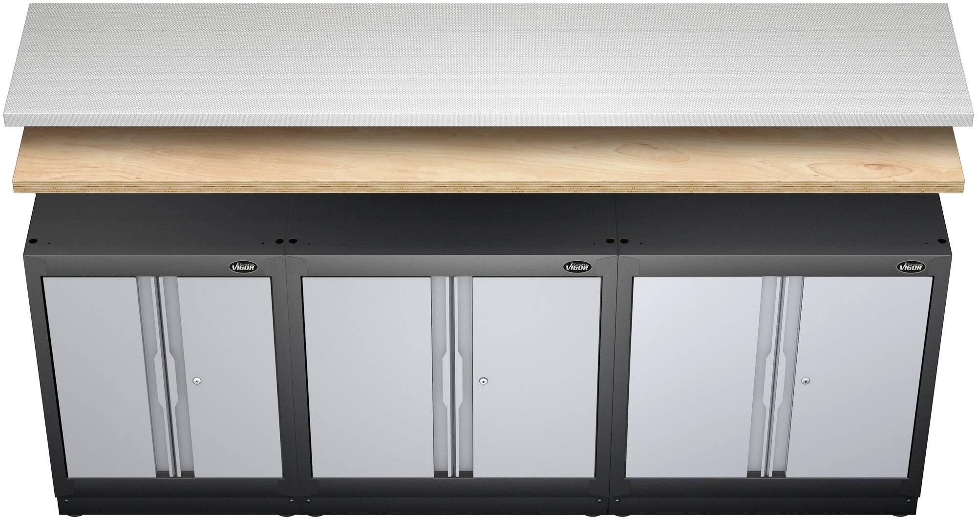 Vigor V6000-02404 Holz-Arbeitsplatte kombiniert 38.5 kg-2