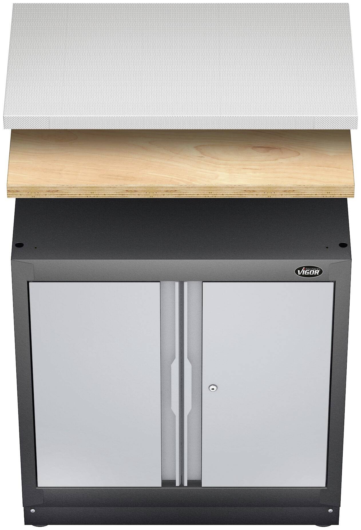 Holz-Arbeitsplatte ∙ klein ∙ V6000-0861-3