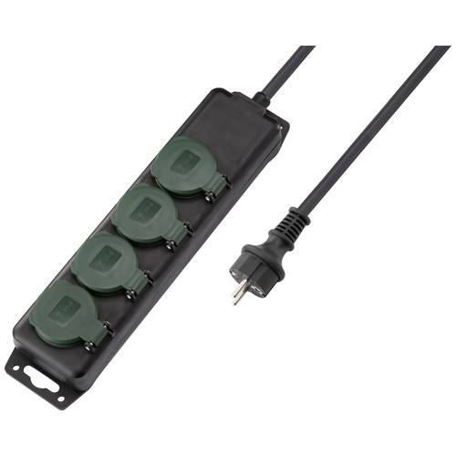 Sygonix SY-5145340 Steckdosenleiste Schwarz, Grün Schutzkontakt 1 St.