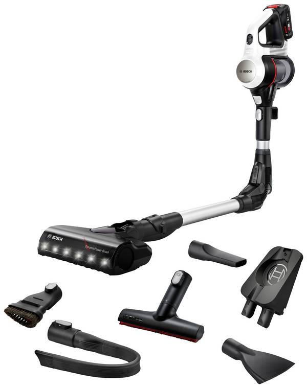 Bosch Akku-Staubsauger BSS711W Unlimited 7 | kabellos & beutellos | Stielsauger | 18V Wechselakku | LED-Bodendüse | weiß