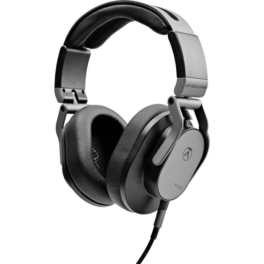 Austrian Audio Hi-X55 Over Ear koptelefoon HiFi Kabel Stereo Zwart/zilver
