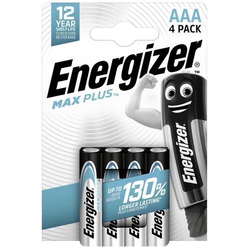 Thumbnail - Energizer Max Plus Micro (AAA)-Batterie Alkali-Mangan 1.5 V 4 St.