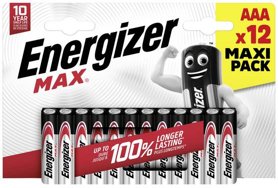 Energizer Max Micro (AAA)-Batterie Alkali-Mangan  1.5 V 12 St.