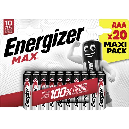 Thumbnail - Energizer Max Micro (AAA)-Batterie Alkali-Mangan 1.5 V 20 St.