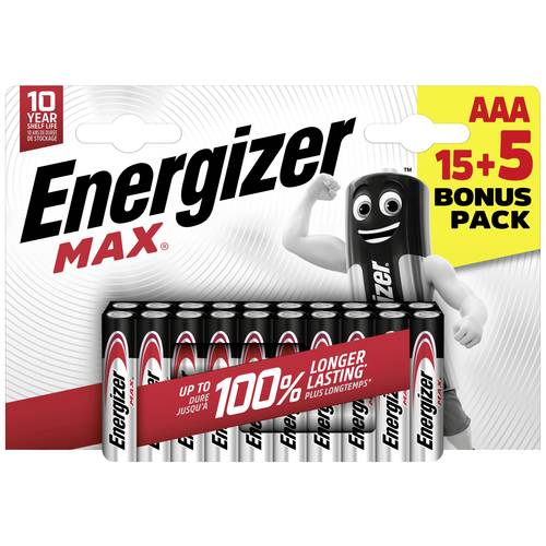Energizer Max Micro (AAA)-Batterie Alkali-Mangan 1.5 V 20 St.