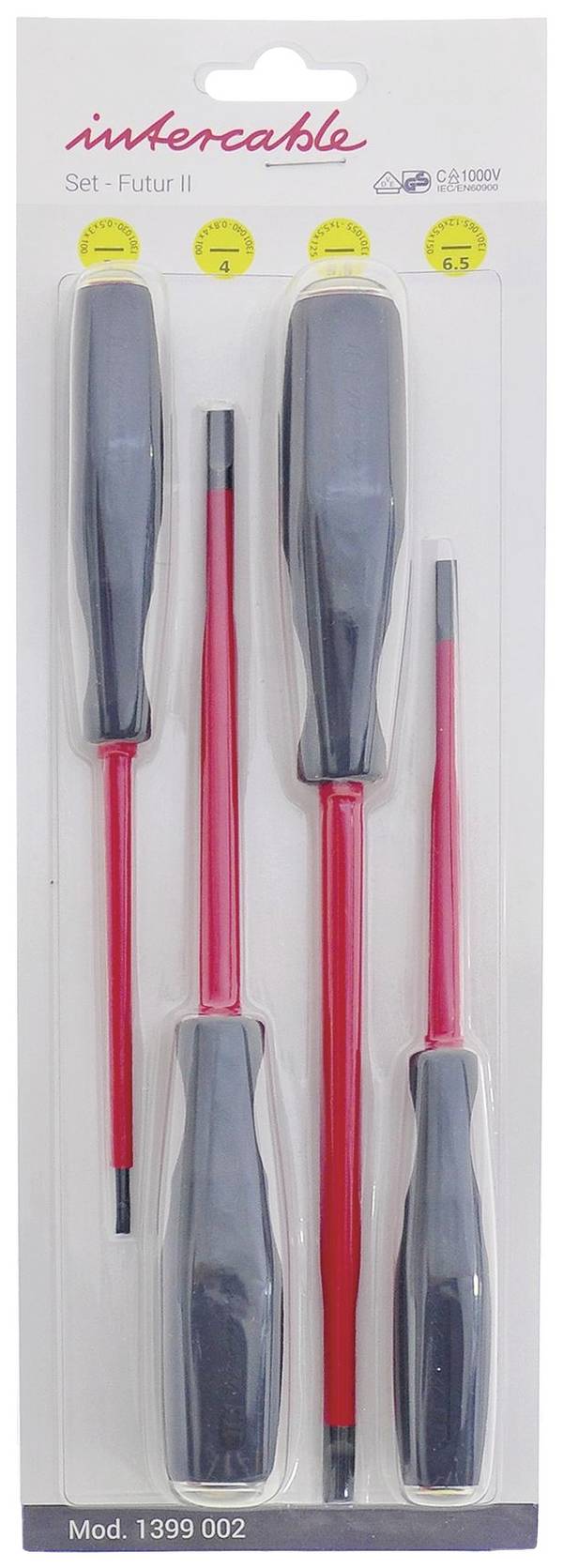 Intercable Schroevendraaierset sleuf SLIM  VDE 1000V VDE Schraubendreher-Set