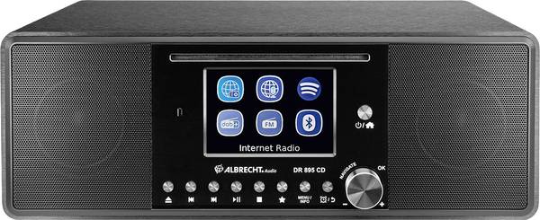 Albrecht DR 895 Internet Tischradio Internet, DAB+, UKW CD, USB, WLAN, Internetradio   Schwarz