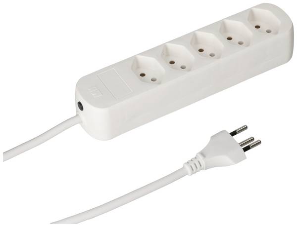 Max Hauri 164352 Steckdosenleiste  Weiß CH-Stecker 1 St.